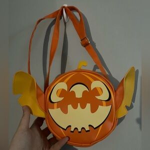 Bioworld Disney jack-o’-lantern Stitch Halloween crossbody bag NWT glows